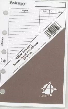 Wkład do organizera M Zakupy ANTRA - tantis.pl