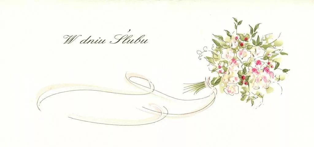 Karnet Ślub DL S26 - Bukiet - tantis.pl