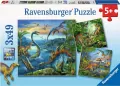 Ravensburger. Puzzle 3x49. Dinozaury - tantis.pl