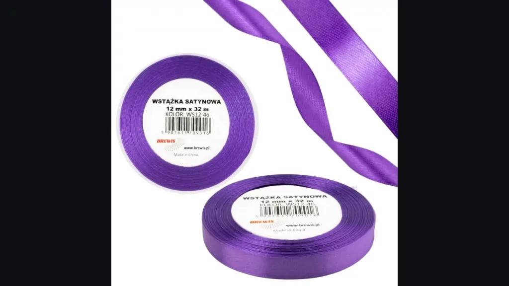 Wstążka satynowa 12mm/32m orchidea - tantis.pl