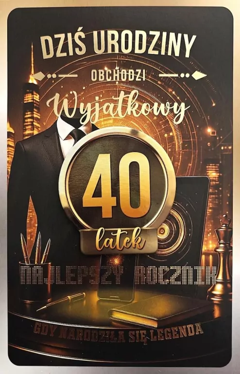 Karnet z wymiennymi rocznikami 40 męska - tantis.pl