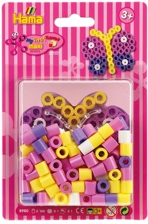 Hama maxi 100 mały blister Motyl 89800 - tantis.pl