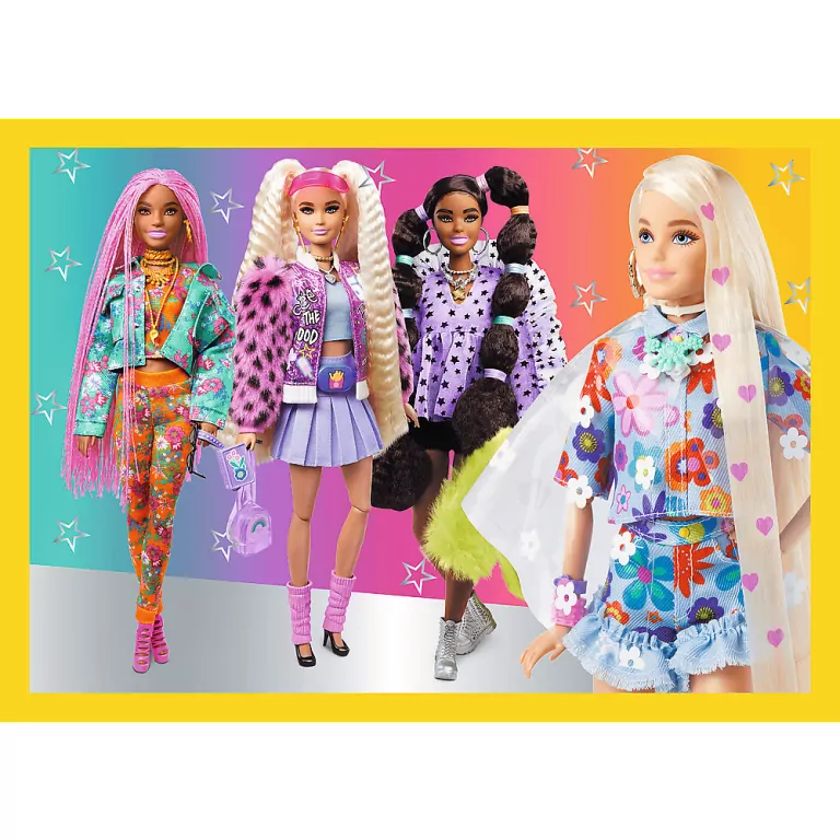 Wesoły świat Barbie . Puzzle 4w1 - tantis.pl