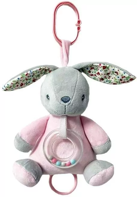 Pozytywka 18cm. Króliczek różowy - tantis.pl