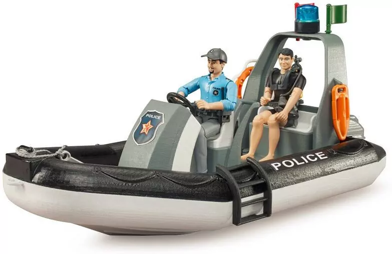 Policyjna łódź motorowa z figurką policjanta - tantis.pl