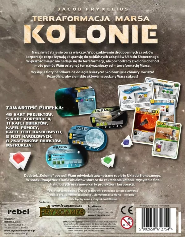 Kolonie. Terraformacja Marsa. Dodatek do gry - tantis.pl
