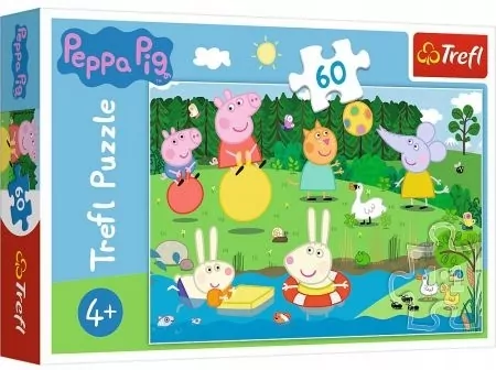 Puzzle 60. Świnka Peppa. Wakacyjna zabawa - tantis.pl