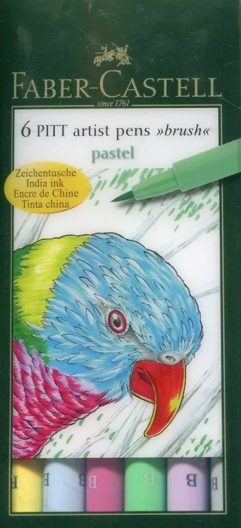 Pisaki Pitt Artist Pen pastel 6szt - tantis.pl