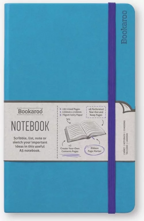 Bookaroo Notatnik Journal A5. Turkusowy - tantis.pl