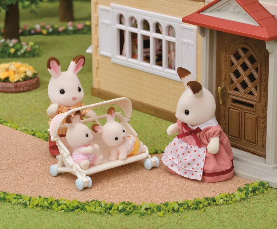Spacerówka dla trojaczków. Sylvanian Families - tantis.pl