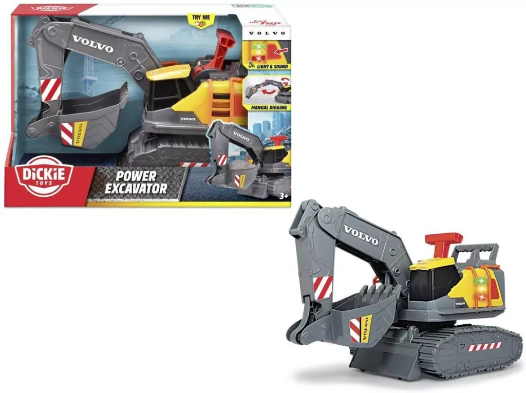 Koparka Volvo ze światłem i dźwiękiem 30cm - tantis.pl
