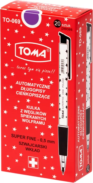 Długopis S-Fine automatyczny fioletowy 1 paczka/ - tantis.pl