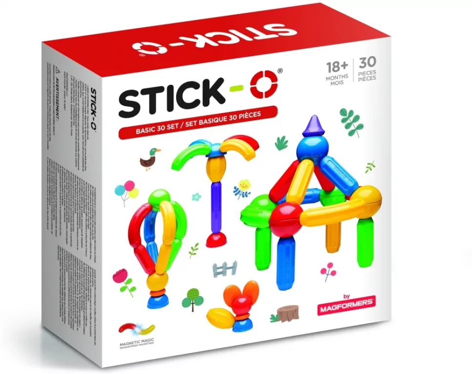 Klocki magnetyczne Magformers Stick-O Basic 30 Set - tantis.pl