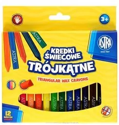 Kredki świecowe trójkątne. 12 kolorów - tantis.pl