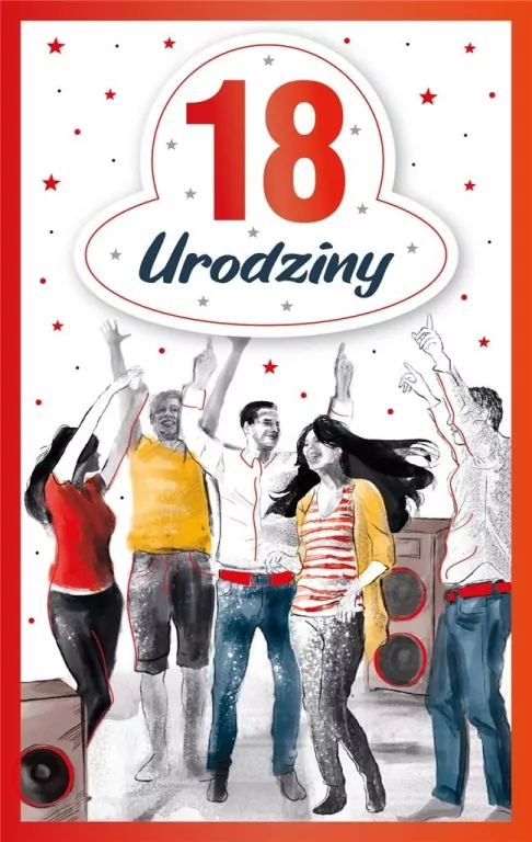 Kartka okolicznościowa Urodziny 18 - tantis.pl