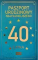 Karnet okolicznościowy. Urodziny 40. YEKU - tantis.pl