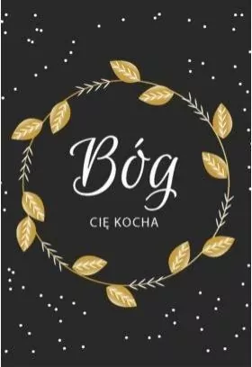 Kartka składana złocona. Bóg Cię kocha - tantis.pl