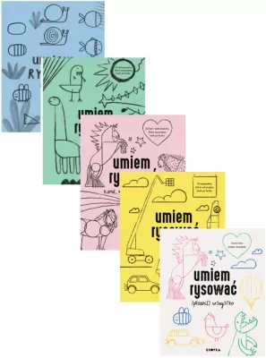 Pakiet: Umiem rysować zwierzęta / Umiem rysować Dinozaury / Umiem rysować konie, kucyki i jednorożce / Umiem rysować pojazdy / Umiem rysować (prawie) wszystko