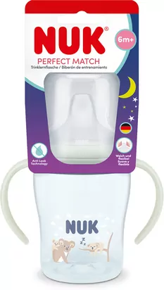 NUK. Butelka z uchwytem. 150 ml. 6 miesięcy. Koala - tantis.pl