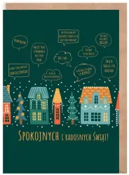 Kartka Boże Narodzenie Rozmowy przy stole K143