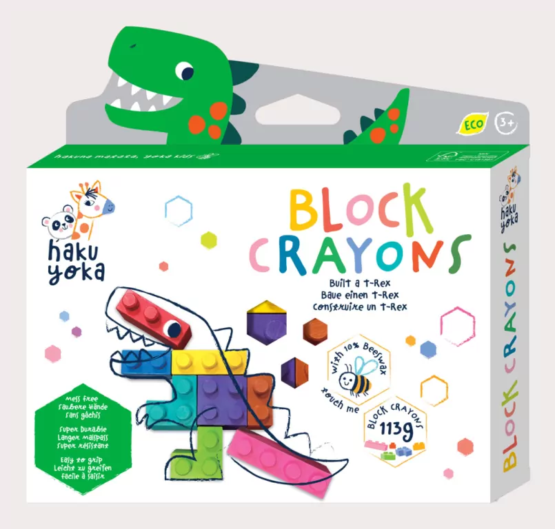 Kredki klocki. T-Rex - tantis.pl