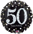 Balon foliowy Sparkling Birthday 50 43cm - tantis.pl