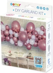 Girlanda balonowa DIY różowo-złota