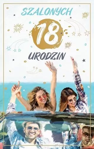 Kartka okolicznościowa. Urodziny 18 - tantis.pl