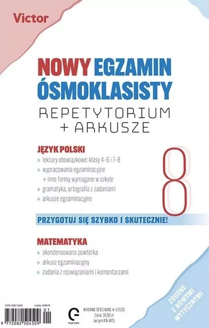 Nowy egzamin ósmoklasisty. Repetytorium + arkusze - tantis.pl