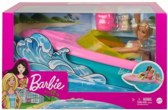 Barbie. Motorówka + Lalka - tantis.pl