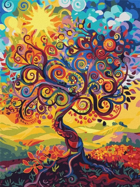 Malowanie po numerach - Drzewo życia 30x40cm - tantis.pl