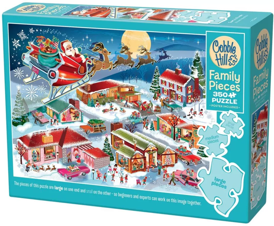 Puzzle 350 Przelot Świętego Mikołaja 113584 - tantis.pl