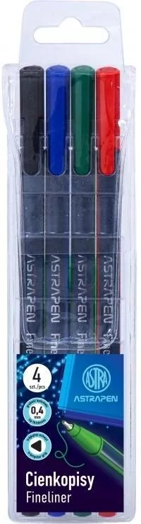 Cienkopisy trójkątne 0,4mm 4 kolory - tantis.pl
