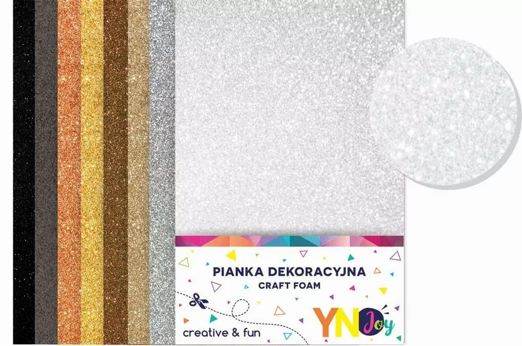 Interdruk. Pianka dekoracyjna NC-019 brokat glam, 8 sztuk - tantis.pl