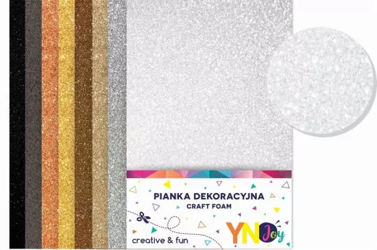 Interdruk. Pianka dekoracyjna NC-019 brokat glam, 8 sztuk