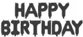 Balon foliowy Happy Birthday 340x35cm czarny - tantis.pl