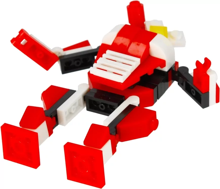 Klocki konstrukcyjne Alleblox RobotUnion 65el czerwony - tantis.pl