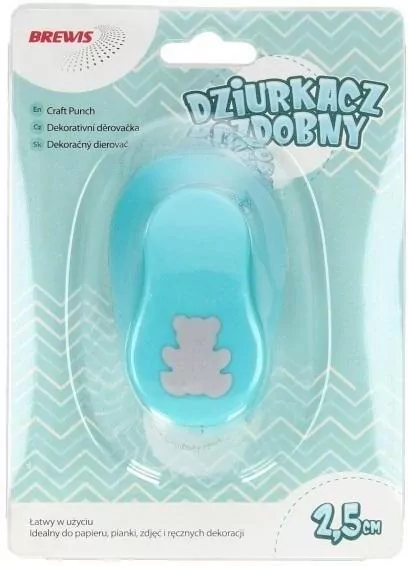 Dziurkacz ozdobny. Miś 2,5cm, mix - tantis.pl