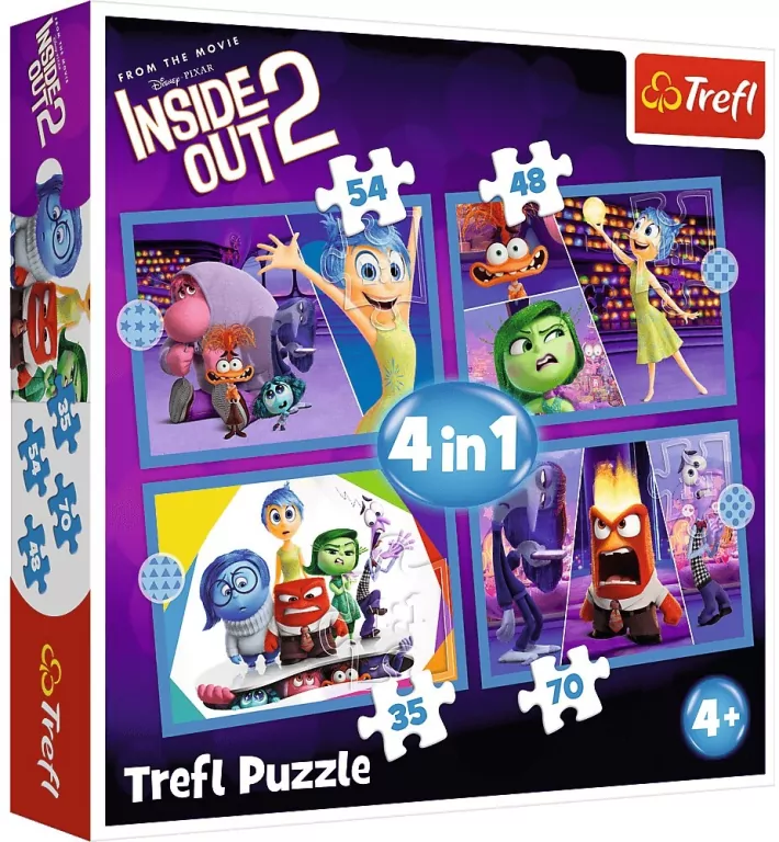 Trefl. Puzzle 4w1. W głowie się nie mieści 2 - tantis.pl