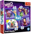 Trefl. Puzzle 4w1. W głowie się nie mieści 2 - tantis.pl