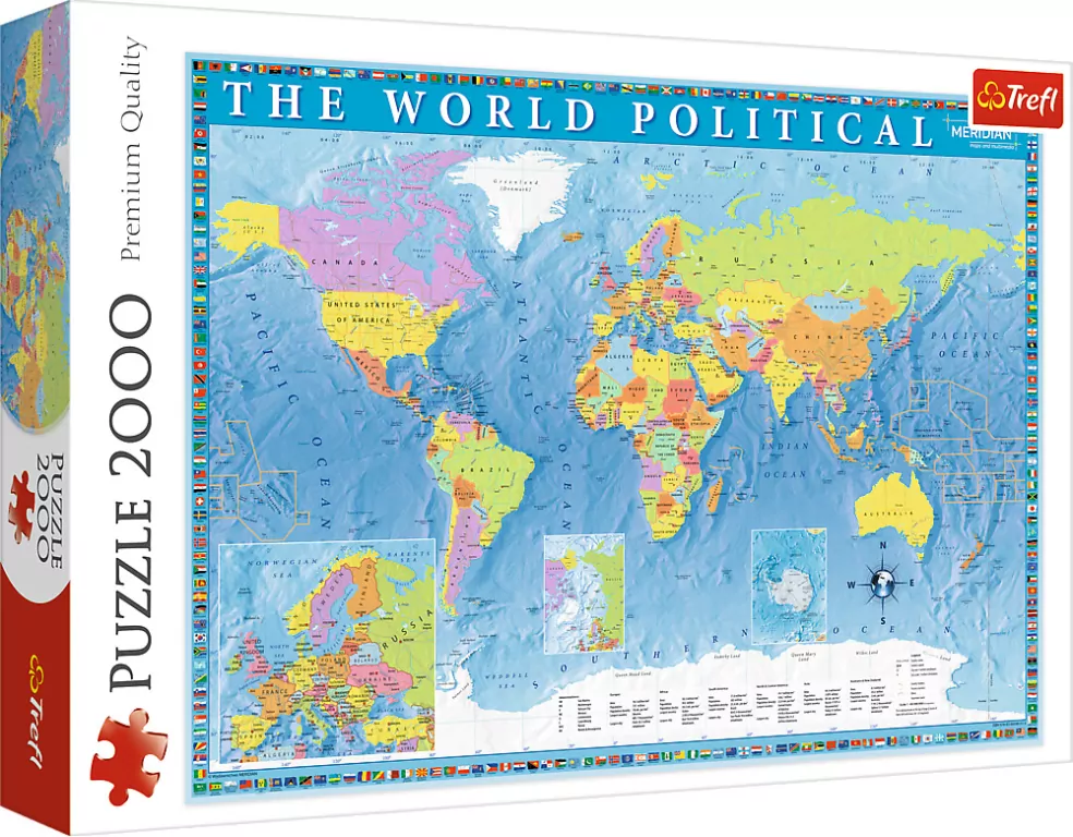 Puzzle 2000. Mapa polityczna świata - tantis.pl
