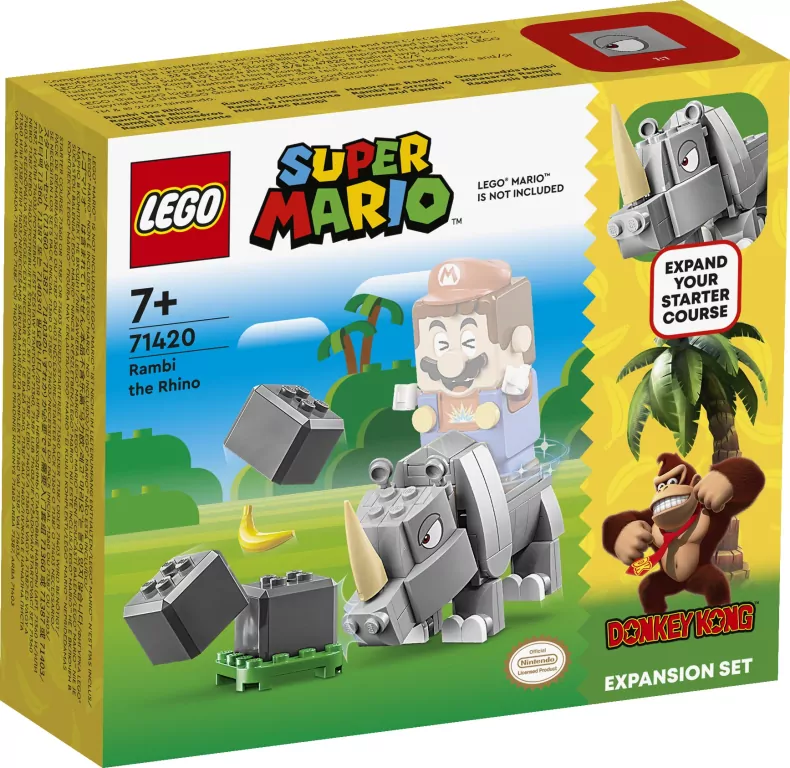 LEGO® Super Mario. Nosorożec Rambi — zestaw rozszerzający. 71420 - tantis.pl