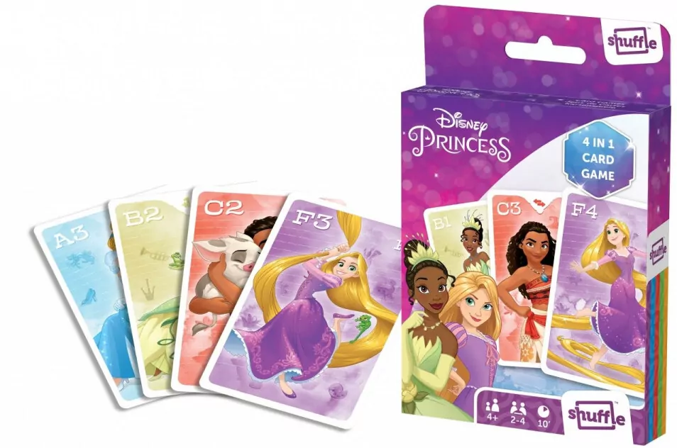 Księżniczki Disney'a. Shuffle Fun 4W1. Gra karciana - tantis.pl