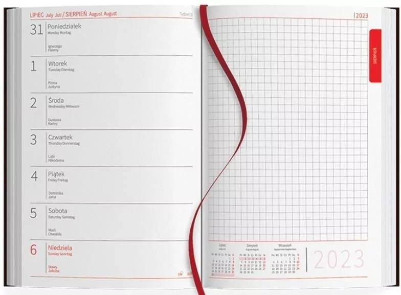 Kalendarz 2025 tygod. z notesem A5 SK1 MIX SAPT - tantis.pl