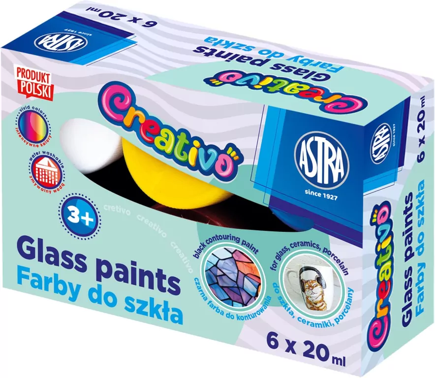 Farby do szkła Astra Creativo 6x20 ml - tantis.pl