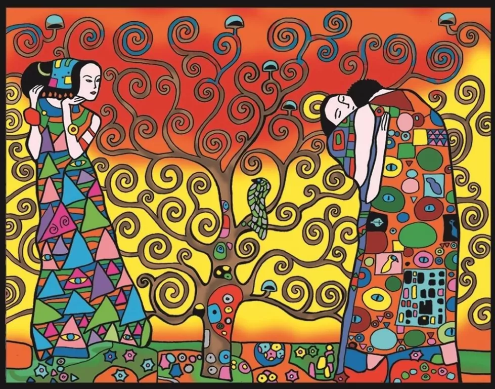 Kolorowanka welwetowa 47x35 Klimt. Trzy Okresy... - tantis.pl