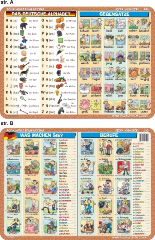 Podkładka edukacyjna. Das deutsche Alphabet - tantis.pl