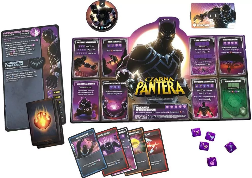 Dice Throne Marvel: Box 2 (Czarna Pantera, Kapitan Marvel, Doktor Strange, Czarna Wdowa) - tantis.pl