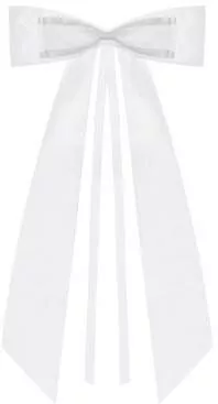 Kokardy z muszką białe 14cm - tantis.pl