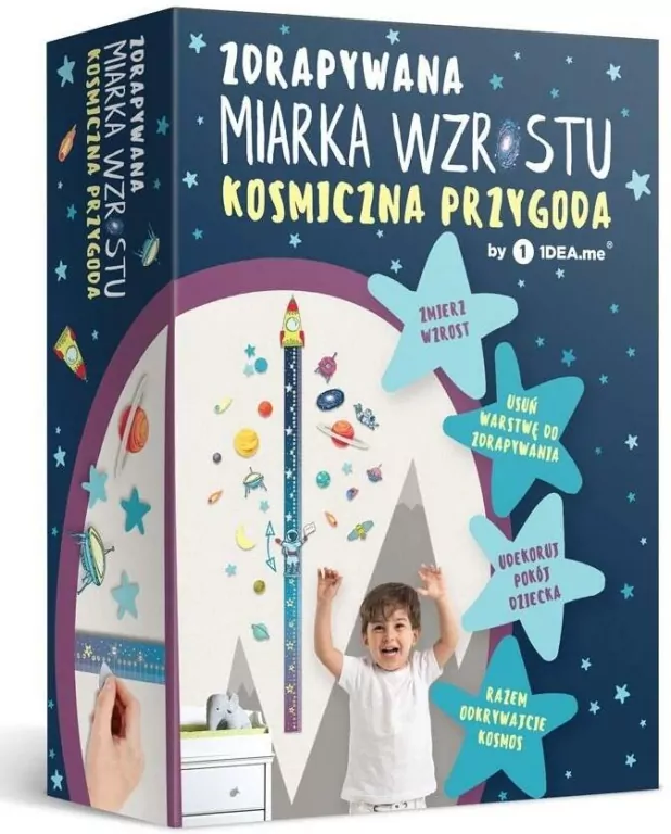 Zdrapywana. Miarka wzrostu. Kosmiczna przygoda - tantis.pl